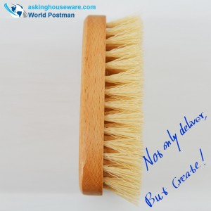 Akbrand-ei-kahvainen puhdistusharja rantalevyllä