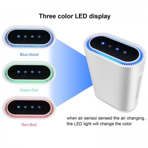 Pölyn ja savun ilman ionisaattorin puhdistaminen otsonin ilmanpuhdistimella HEPA-suodattimella