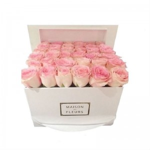 Kuutiopaperi painettu kultafolio-logo Kukka lahjapakkausrasia