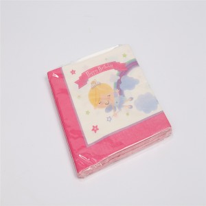 Tehtaan tarvikkeet Oikein hyvää ympäristöystävällistä reunuskukkakuviota Hyvälaatuinen paperinen kudoslautasliina