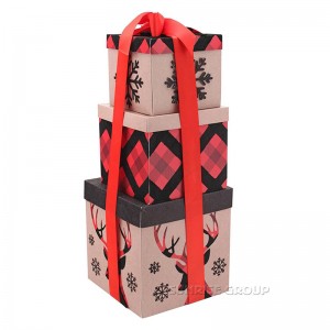 Muokattu muotoilu joululahjapakkausrasia, syntymäpäivälahjapakkausrasia, kakkupaperilaatikko