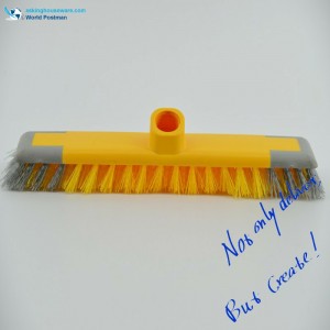 Akbrand pienikokoinen työntöharja, jossa viisto lanka, kapea neliöharjalauta, lyhyt kova PP-harja