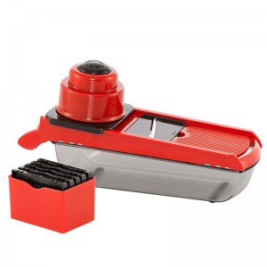 Keittiövihannesleikkuri säädettävät ruostumattomasta teräksestä valmistetut terät Ruokahedelmät Julienne-viipaloijaleikkuri Chopper raastin