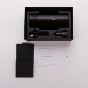 Auton ilmanpuhdistin USB-virtalähteellä ilmanlaatuominaisuuden avulla savun / pölyn / lemmikkien hajujen / pahojen hajujen / bakteerien / formaldehydi-auton ilmanpuhdistimen poistamiseksi