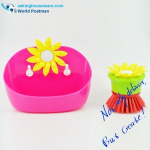 Akbrand-keittiön puhdistusharja ja säilytyslaatikkosetti, jossa on imukupit sivuilla