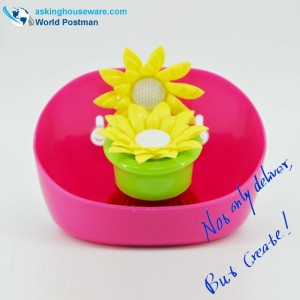 Akbrand-keittiön puhdistusharja ja säilytyslaatikkosetti, jossa on imukupit sivuilla