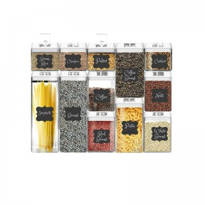 12-osainen säilöntämuovi, uudelleenkäytettävä muovinen ilmatiivis ruuan säilytysastiasarja