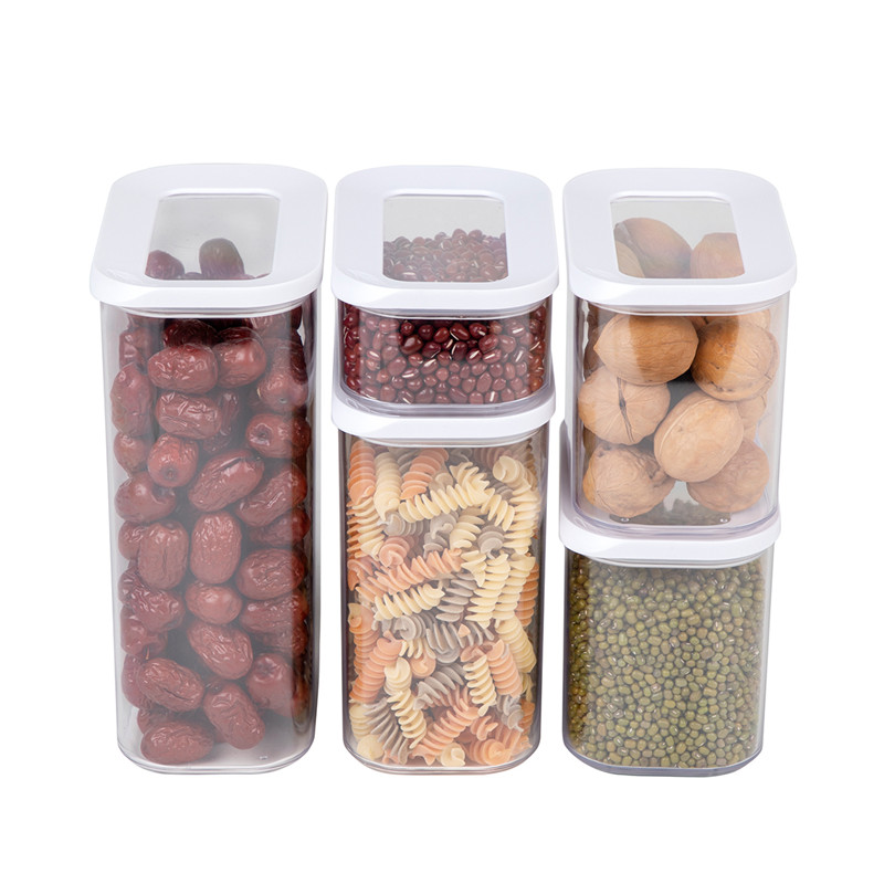 BPA-ilmaiset ilmatiiviit keittiön ruokakomeropakkaukset isojen säilytysastioiden leipomotarvikkeita varten