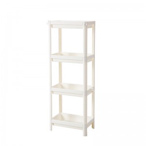 Korkealaatuinen 4-kerroksinen monitoimikeittiökeittiön muovitelinehyllyteline