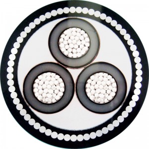 240sq.mm 3-ydininen STA / SWA -panssaroitu virtajohto IEC60502-2, ICEA S-93-639, ICEA S-94-649, BS 6622
