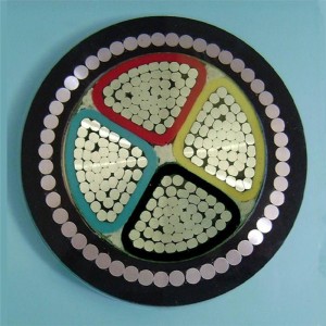 Sähkövoimainen Xlpe-alumiininen panssaroitu kaapeli / 4-ydininen panssaroitu kaapeli