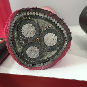 SANS 1339 XLPE eristetty 6mm 3-ydininen Swa-panssaroitu kaapeli nimellisjännitteille 3,8 / 6,6 KV - 19/33 KV