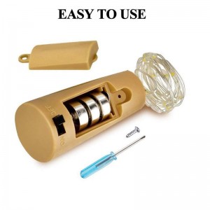 Kuumat myyntikorkkivalot viinipullolle, viinipullonvalot 6.5ft 20 LED viinikorkkikiellon valot lasimuuronpurkkarille