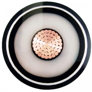 220kv XLPE erittäin korkeajännitteinen yksijohtiminen virtajohto aallotetulla Al-vaipalla