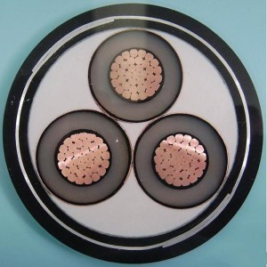 1-30KV 6mm 3-ydininen Swa-panssaroitu kaapeli IEC60502, SANS 1339, BS 6622, AS / NZS1429.1, NFC 33226, CSA C 68.5