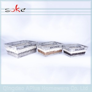 PE-rottinki-käsintehty kudottu säilytyslaatikko