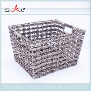 Kuuma myynti PE-rottinki-kudottu säilytyskori