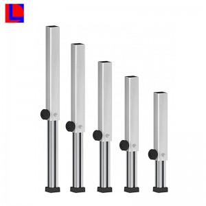 OEM-palvelu Kiina halpa hinta alumiinipöytä pyöreä / neliö teleskooppijalat