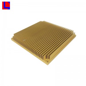 räätälöity hopea ja keltainen eloksoitu alumiini jäähdytyslevy / jäähdytin