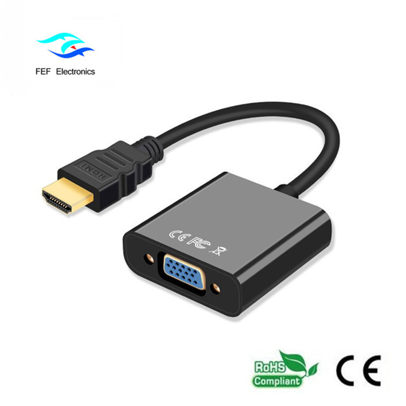 Plug and Play uros naaras 1080p HDMI TO VGA naarasmuunninjohto Koodi: FEF-HIC-001