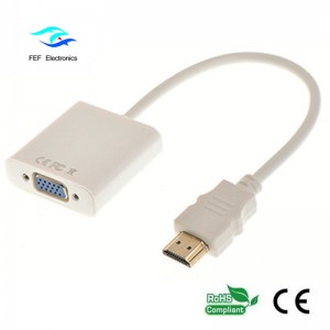 Plug and Play uros naaras 1080p HDMI TO VGA naarasmuunninjohto Koodi: FEF-HIC-001