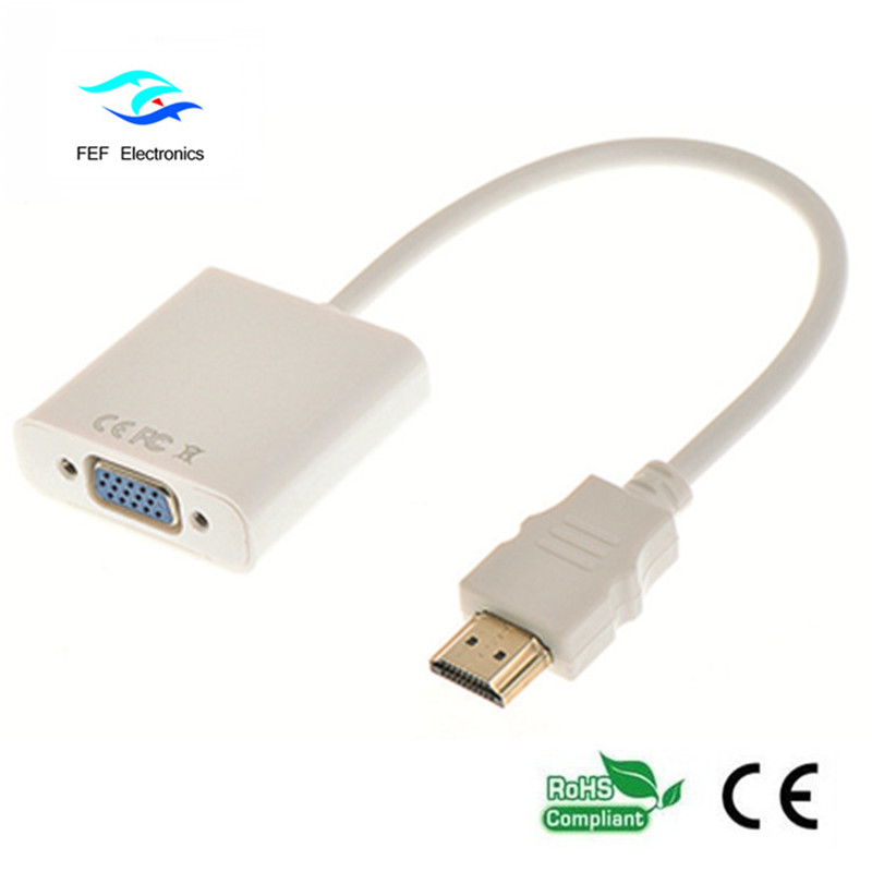 Plug and Play uros naaras 1080p HDMI TO VGA naarasmuunninjohto Koodi: FEF-HIC-001