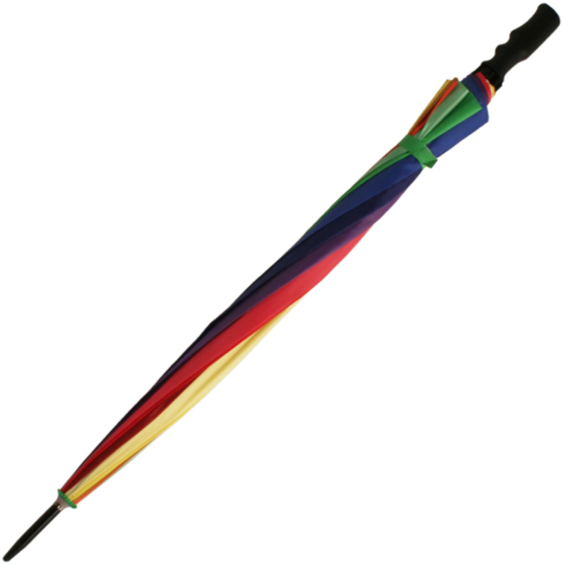 Värikäs räätälöity logo Rainbow vedenpitävä golf-sateenvarjo myynninedistämistä varten