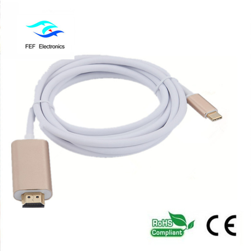 USB-tyypin c-HDMI-urosmuuntimen ABS-kuori -koodi: FEF-USBIC-013