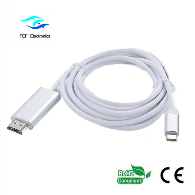 USB-tyypin c-HDMI-urosmuuntimen ABS-kuori -koodi: FEF-USBIC-013