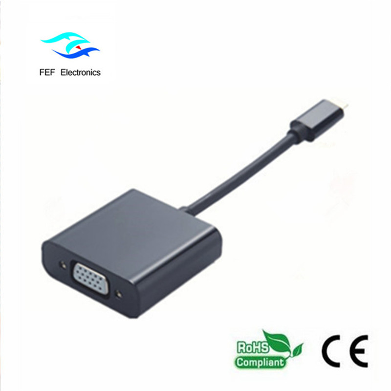 USB 3.1 Type-C uros-VGA-naarasmuunnin Koodi: FEF-USBIC-002