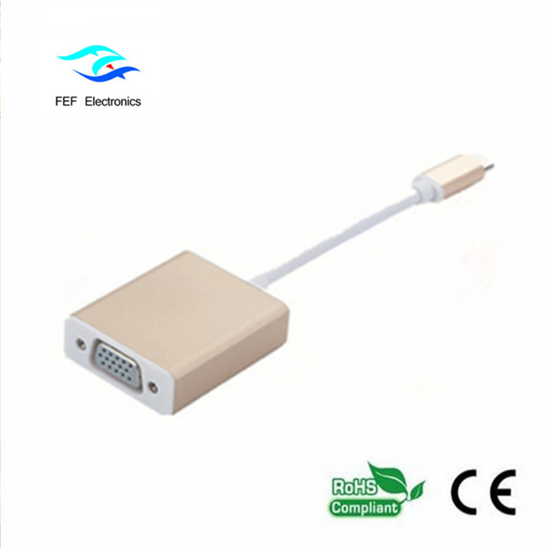 USB 3.1 Type-C uros-VGA-naarasmuunnin Koodi: FEF-USBIC-002