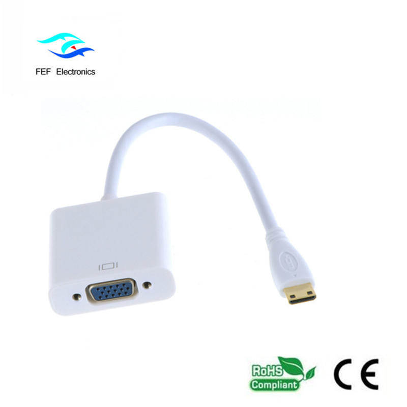 Mini HDMI uros-VGA-naarasmuunnin-koodi: FEF-HIC-004