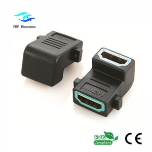HDMI-naaras-HDMI-naarassovitin, 90 asteen kulmatyyppi Koodi: FEF-H-007