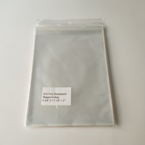 Kristallinkirkas 2mil Poly uudelleenlämmitettävä Magazine Bag