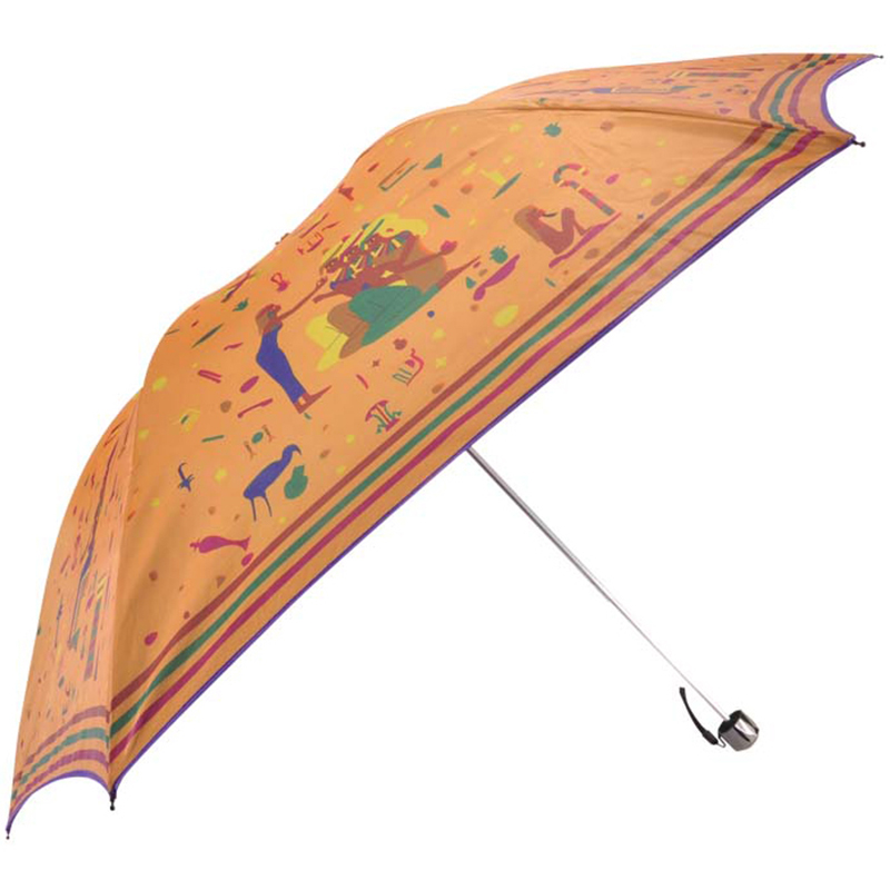 3-kertainen sateenvarjo hopeapinnoitteella. Kynävarjo