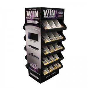 Helposti asennettavat paperitavarat, pahvia, myyntipisteen lattiatelineteline telineineen