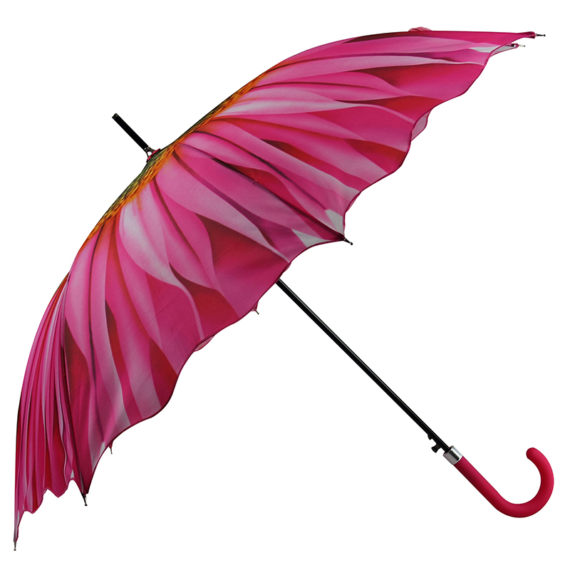 Suora tukkumarkkinointi sateenvarjo räätälöityjen kukkapainoreunojen kanssa