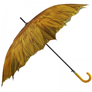 Korkealaatuinen tukkumyymälän mainonta ulkokukkakuvio suora sateenvarjo