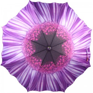 Muoti Sun Parasol Auto Open Kompakti ulkona suora sateenvarjo logolla