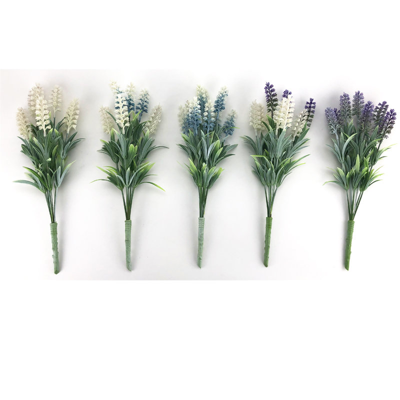 Keinotekoiset kukat laventeli poimia kimppu morsiamenkoti DIY puutarha toimisto häät sisustus