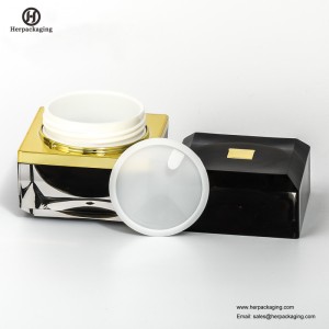 HXL233 neliömäinen akryylipullo ja purkki ihonhoitotuotteelle. Tyhjä kosmetiikkapurkki, kaksinkertainen seinäsäiliö, ihonhoito