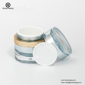 HXL235 pyöreä tyhjä kosmeettinen purkki, kaksinkertainen seinäsäiliö, ihonhoitotuppi