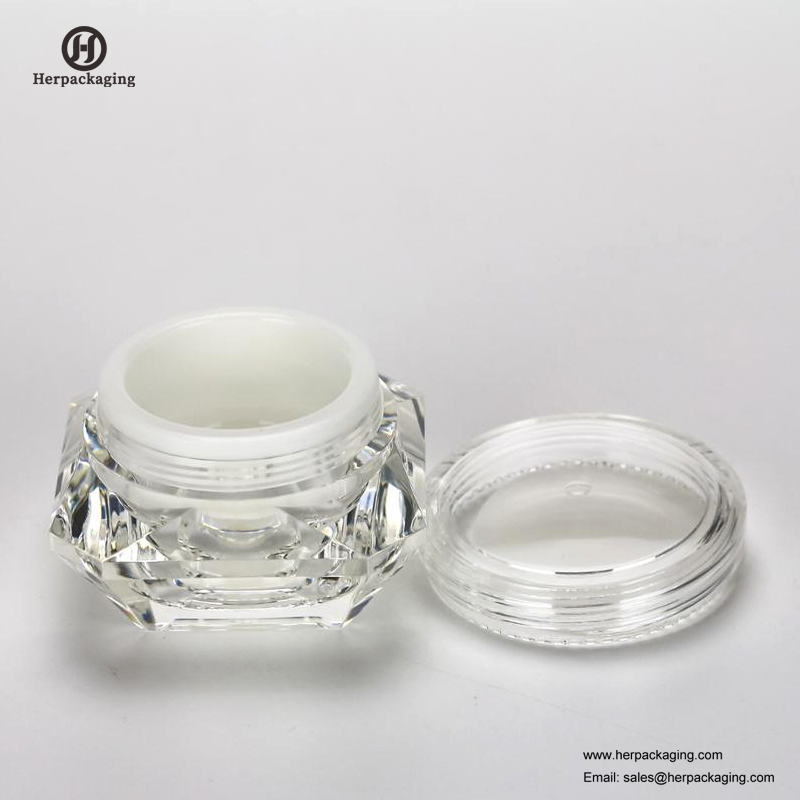 HXL2210 purkit timanttimuotoinen ylellinen akryyli kaksiseinäinen tyhjä kosmetiikkavoidepurkki