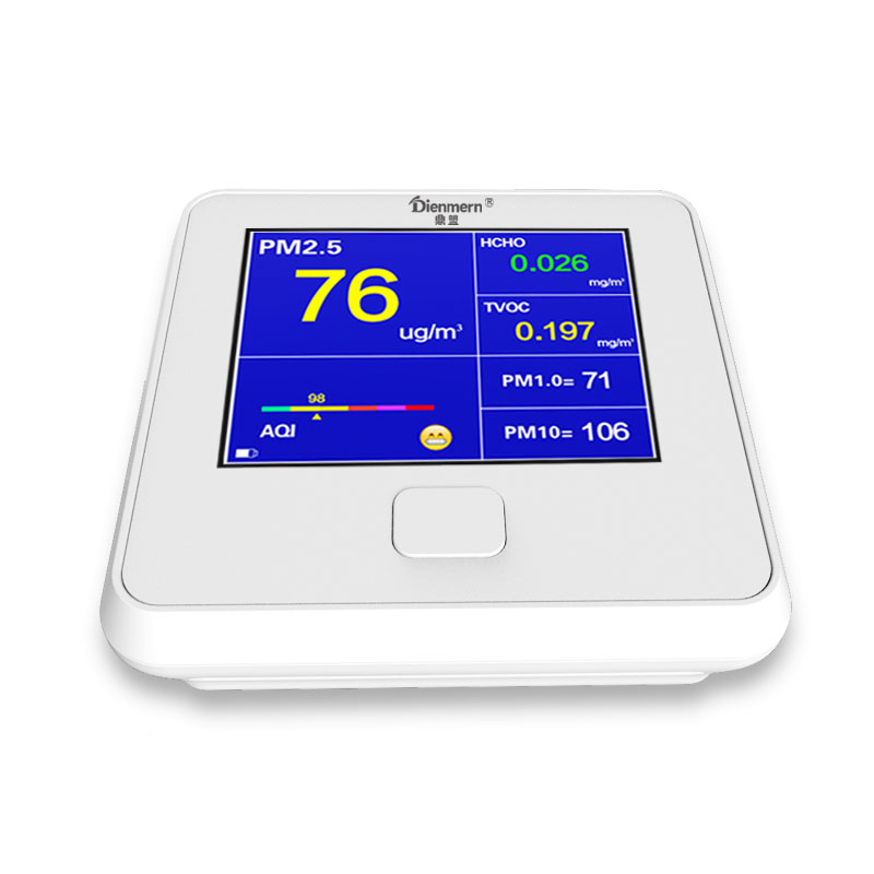 Dienmern DM103 Ilmanlaadunilmaisin PM2.5 + HCHO + TVOC + AQI + PM1.0 + PM10