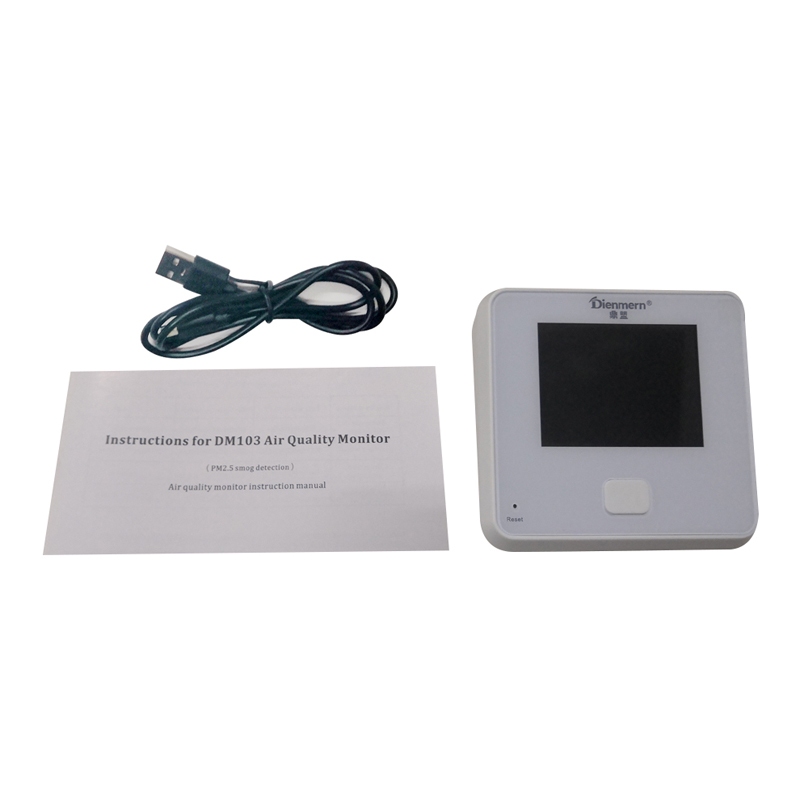 Dienmern DM103 Ilmanlaadunilmaisin PM2.5 + HCHO + TVOC + AQI + PM1.0 + PM10