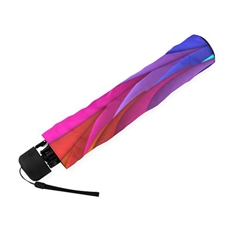 Värikäs painatusmuoto manuaalinen avoin markkinointi 3-kertainen sateenvarjo