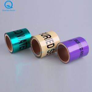 AL-kuitukaapeli maanalaisen havaittavissa olevan barrikadi-nauhan / varoitusnauhan alla