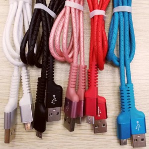 Nopea lataus Pyöreä TPE-USB-kaapeli mikro-USB, tyyppi C, iPhonen salaman lataus ja synkronointi