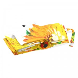 Tuulenpitävä 2-osainen lasikuitubenssi metalliakseli automaattisen avaamisen ja sulkemisen mukautetun tulostamisen 3-kertainen sateenvarjo