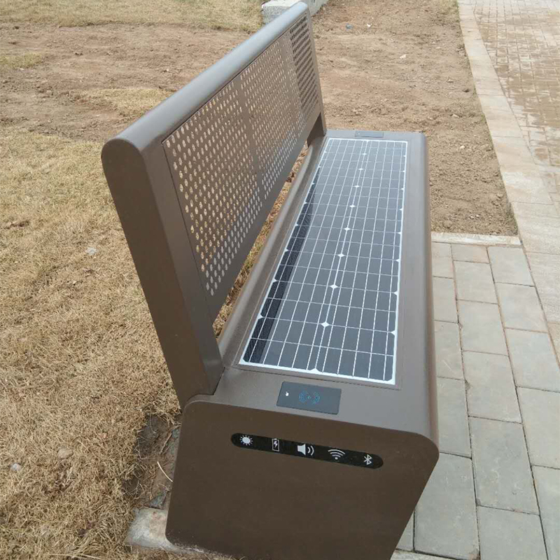 Solar Park Bench Public Street -istuimet langattomalla latauksella